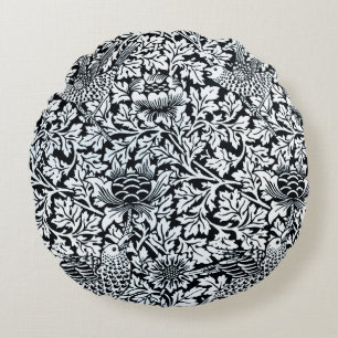 William Morris Blommönster Bird Anenome Rund Kudde