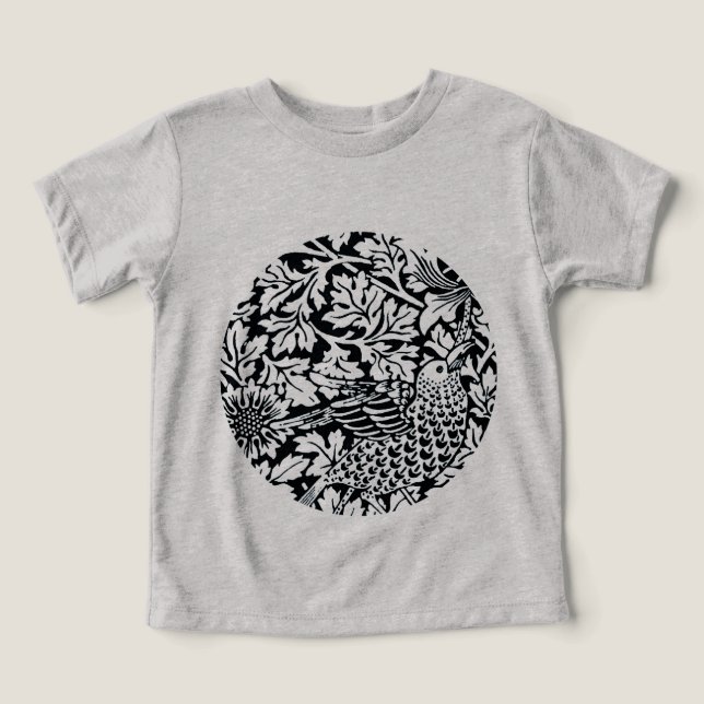 William Morris Blommönster Bird Anenome T-shirt (Design Framsida)