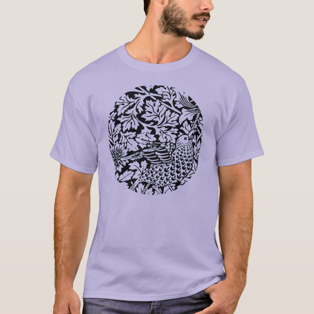 William Morris Blommönster Bird Anenome T Shirt (Framsida)