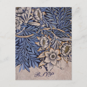 William Morris Blommönster Bröllop svarskort OSA Kort