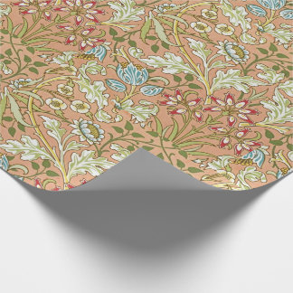 William Morris Blommönster Flowers Rosa Blue Presentpapper