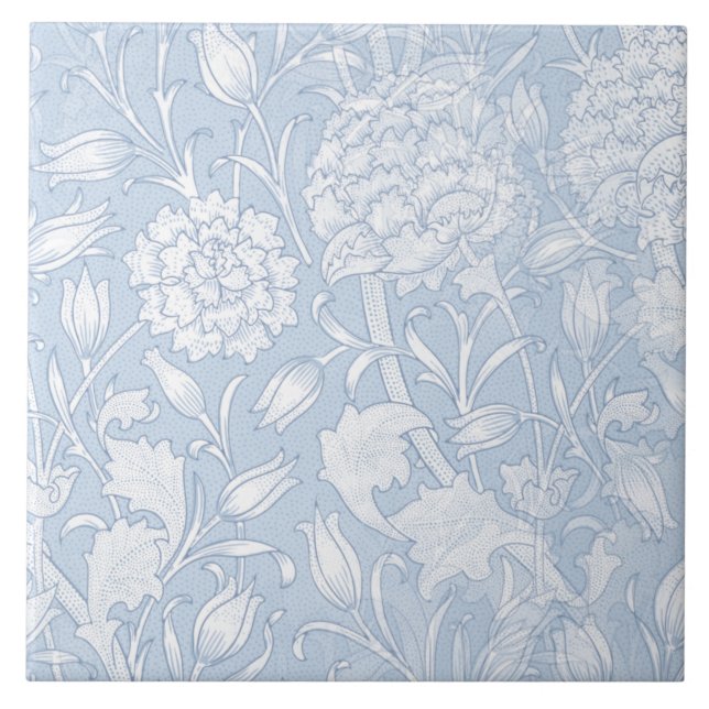 William Morris-Blommönster i Blue Kakelplatta (Framsidan)