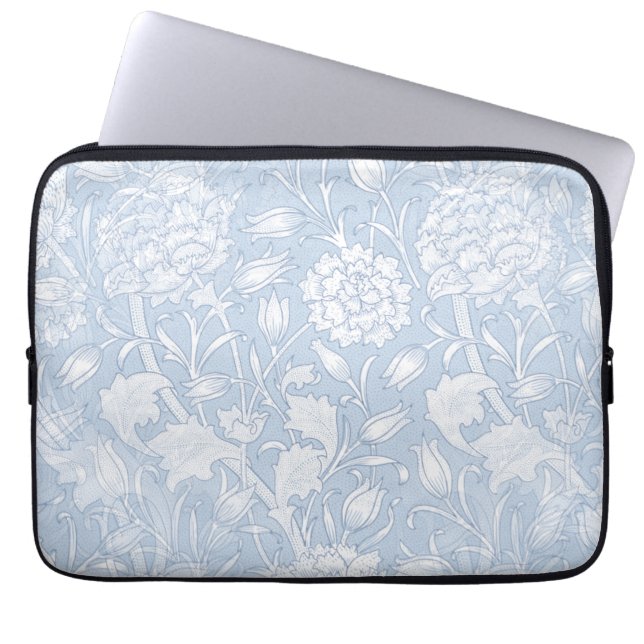 William Morris-Blommönster i Blue Laptop Fodral (Framsidan)