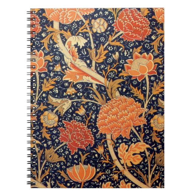William Morris Blommönster Photo Notebook Anteckningsbok (Framsidan)