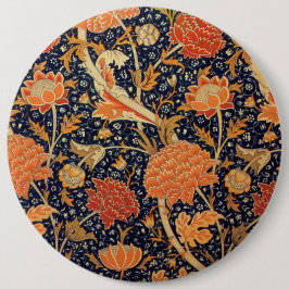 William Morris Blommönster Round Button Knapp