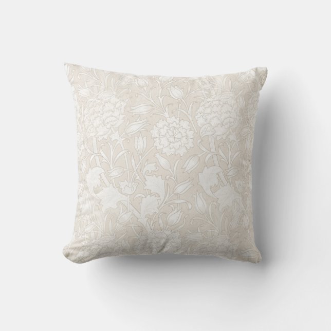 William Morris-Blommönstret i Sepia Kudde (Framsida)