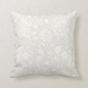 William Morris-Blommönstret i Sepia Kudde