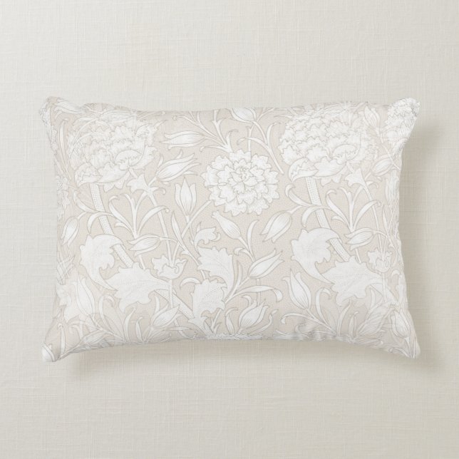 William Morris-Blommönstret i Sepia Prydnadskudde (Framsidan)