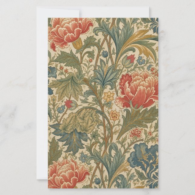 William Morris blomsterchintz Brevpapper (Framsida)