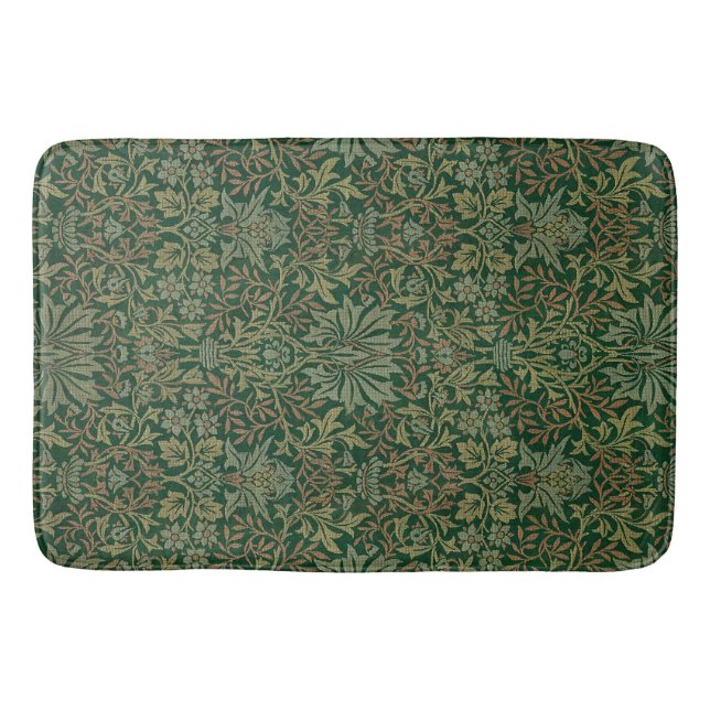 William Morris Blomsterträdgård-Grönt Badrumsmatta (Framsidan)