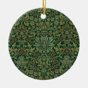 William Morris Blomsterträdgård-Grönt Julgransprydnad Keramik