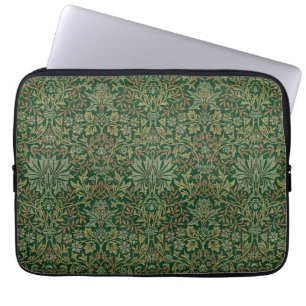 William Morris Blomsterträdgård-Grönt Laptop Fodral