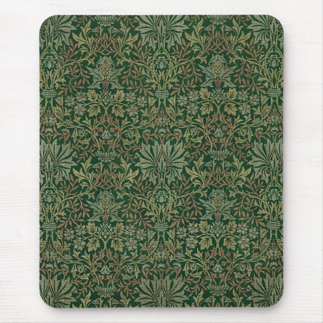 William Morris Blomsterträdgård-Grönt Musmatta (Framsidan)