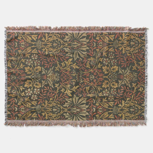 William Morris Blomsterträdgård Tapestry Filt (Framsidan)