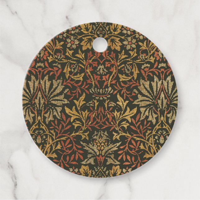 William Morris Blomsterträdgård Tapestry Gåvor Etiketter (Framsida)