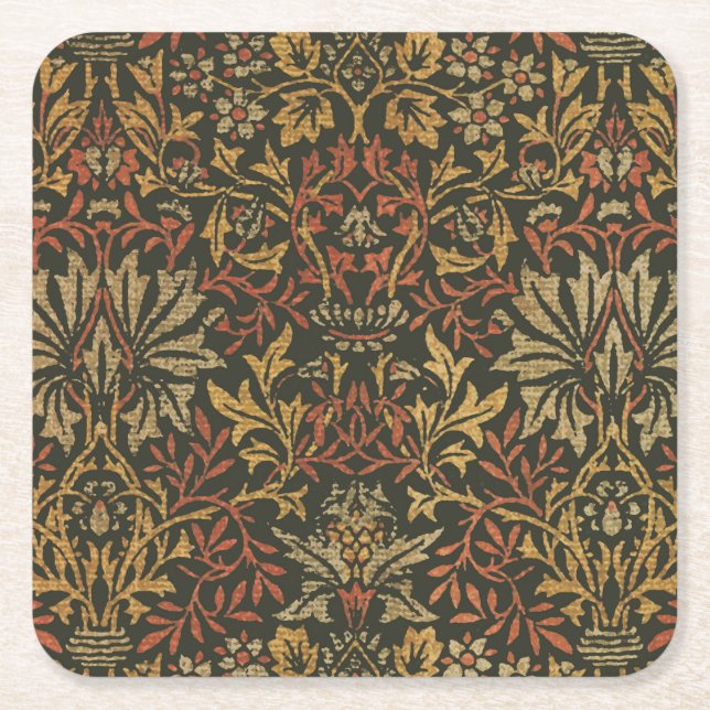 William Morris Blomsterträdgård Tapestry Underlägg Papper Kvadrat (Framsidan)