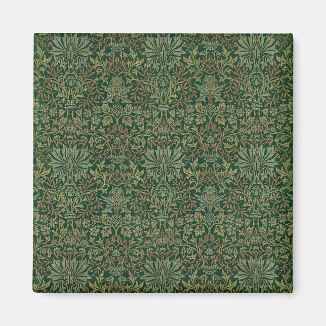 William Morris Blomsterträdgårdsgrönt Magnet (Framsidan)