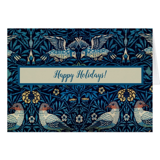 William Morris Blue Birds Tapestry Classic Hälsningskort (Framsidan Horizontal)