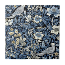 William Morris Blue Foliage Mönster Tapet