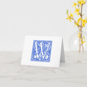 William Morris Blue, första W-kort och kuvert Kort