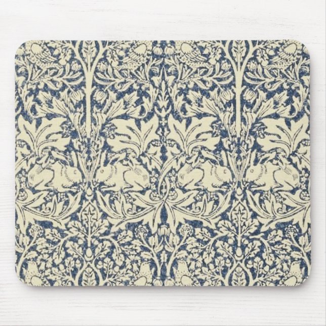 William Morris ,Blue grått ,mönster,art nouveau Musmatta (Framsidan)
