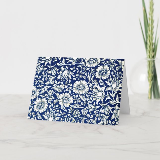 William Morris - Blue mallow mönster Tack Kort (Framsida)