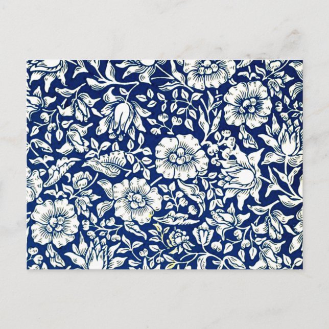 William Morris - Blue Mallow Vykort (Framsida)