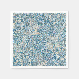 William Morris - Blue Marigold Blommigt Pappersservett