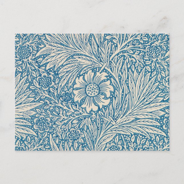 William Morris - Blue Marigold Vykort (Framsida)