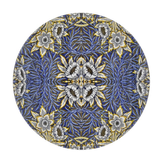William Morris Blue och Guld Tulip Willow Design (Framsidan)