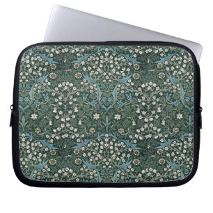 William Morris Blue White & Grönt Blommigt Laptop Fodral