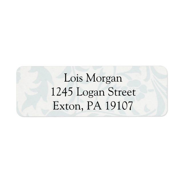 William Morris Borage Ceiling Papper i Blue Returadress Etikett (Framsidan)