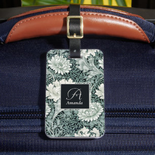 William Morris Botanical Anemone med Monogram Bagagebricka
