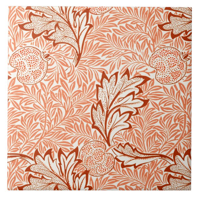 William Morris Botanical Apple Design Kakelplatta (Framsidan)