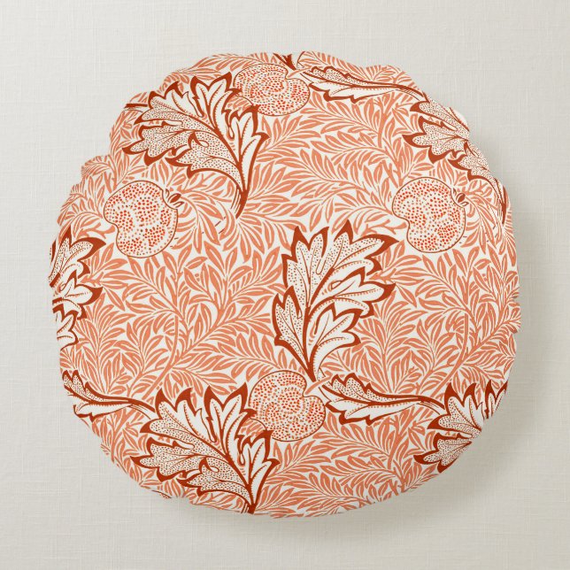 William Morris Botanical Apple Design Rund Kudde (Framsidan)