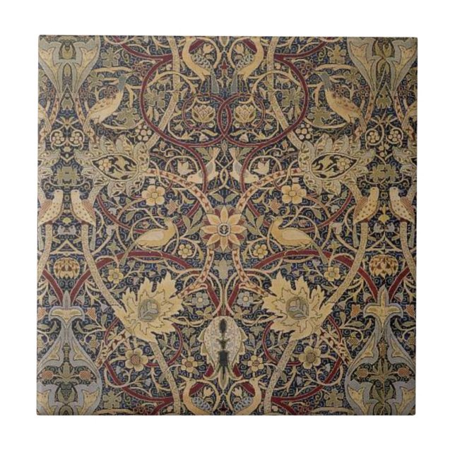 William * Morris Botantical Birds and Nature Kakelplatta (Framsidan)