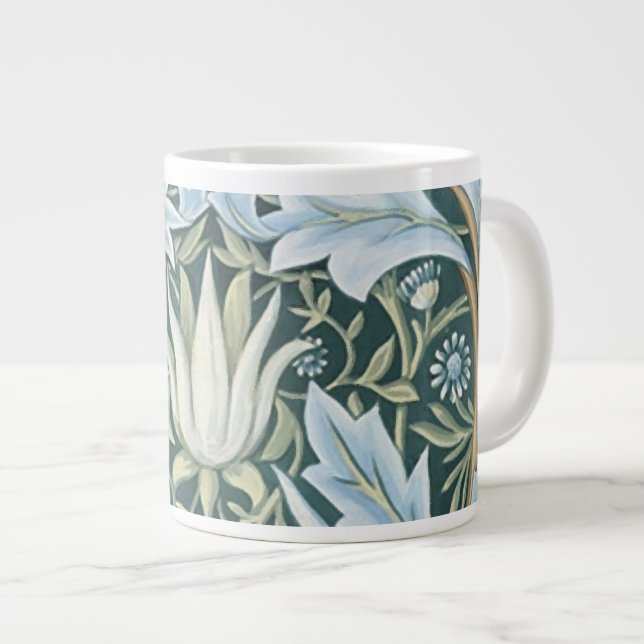 William Morris Bra Blommigt Tapet Mönster Jumbo Mugg (Framsida höger)