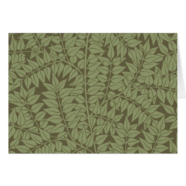 William Morris Branch Art Nouveau Klassisk Design Hälsningskort (Framsidan Horizontal)