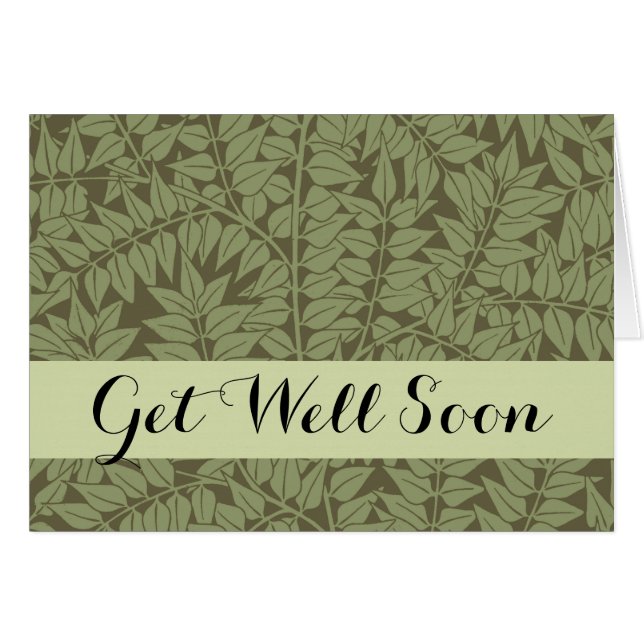 William Morris Branch Art Nouveau Klassisk Design Hälsningskort (Framsidan Horizontal)