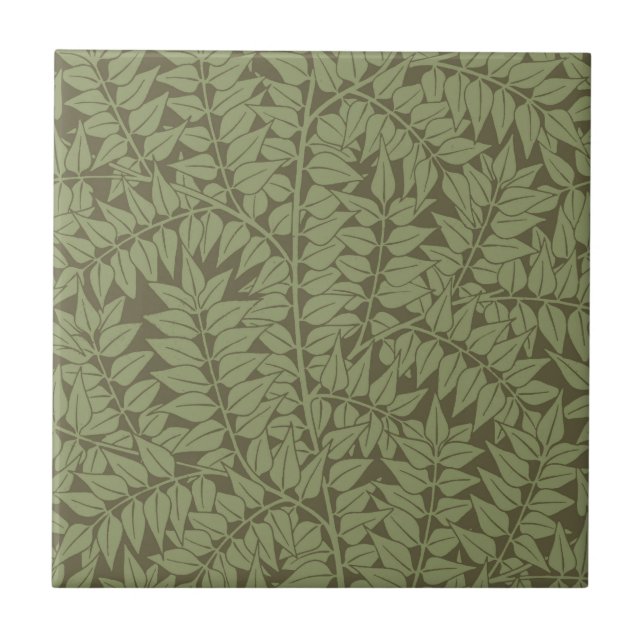 William Morris Branch Art Nouveau Klassisk Design Kakelplatta (Framsidan)