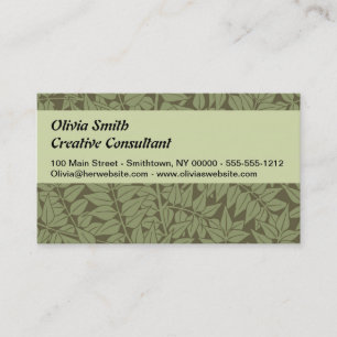 William Morris Branch Art Nouveau Klassisk Design Visitkort