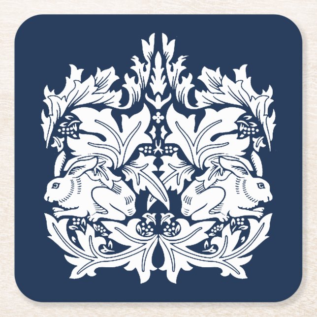 William Morris Brer Rabbit Mönster Underlägg Papper Kvadrat (Framsidan)