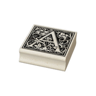 William Morris Brev A Monogram Stämpel