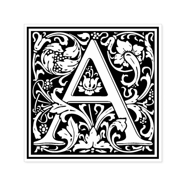 William Morris Brev A Victorian Blommigt Frimärke Självfärgande Stämpel (Design)