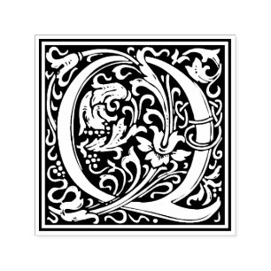 William Morris Brev Q Victorian Blommigt Frimärke Självfärgande Stämpel