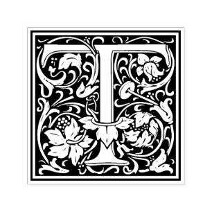 William Morris Brev T Victorian Blommigt Frimärke Självfärgande Stämpel