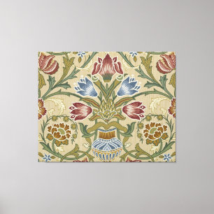 William Morris Brocade Blommigt Tapet Mönster Canvastryck