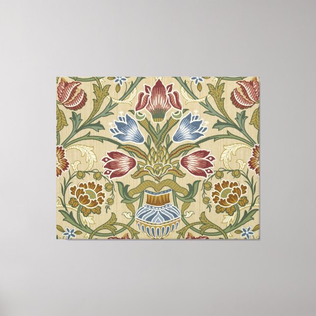 William Morris Brocade Blommigt Tapet Mönster Canvastryck (Framsida)
