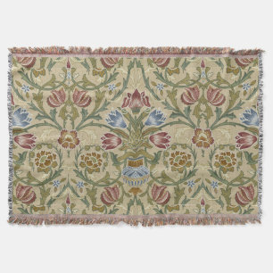 William Morris Brocade Blommigt Tapet Mönster Filt
