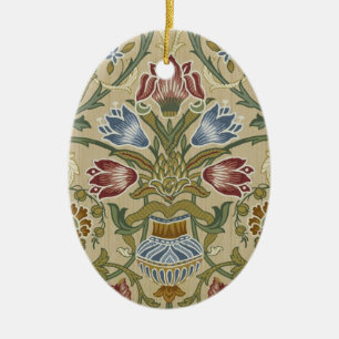 William Morris Brocade Blommigt Tapet Mönster Julgransprydnad Keramik